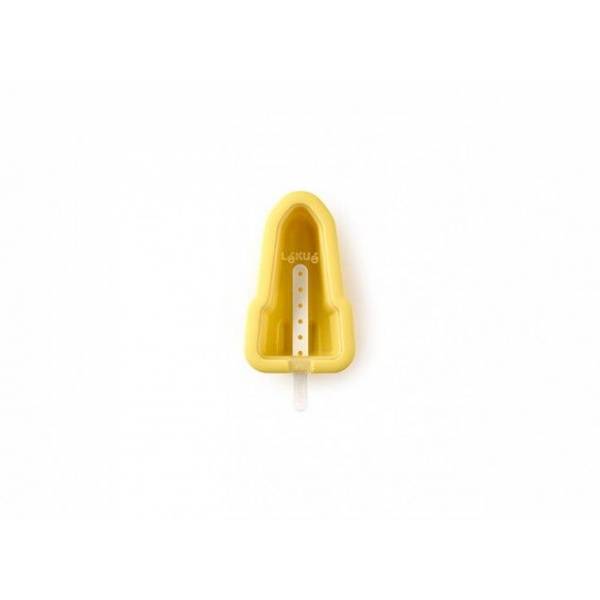 ijsjesvorm uit silicone en kunststof geel - raket 5.6x11.5x2.6cm 