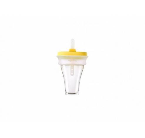 vouwbare ijsjesvorm uit silicone en kunststof geel 10.9x7.5x4.6cm  Lékué