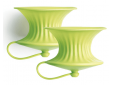 Set van 2 citruspersen uit silicone groen Ø 8.3cm H 6.3cm