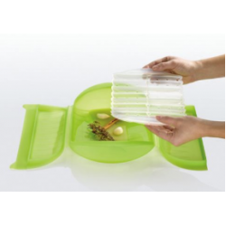 set van stomer uit silicone voor 1-2 personen groen en kookboek NL 