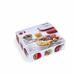 Lékué Breakfast Kit bord voor spek en omeletmaker voor magnetron rood 
