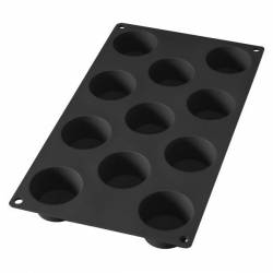 Bakvorm uit silicone voor 11 muffins zwart Ø 5.3cm H 3cm 