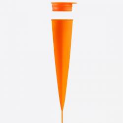 Lékué Ijsjesvorm calippo uit silicone oranje 4x4.8x20.2cm 
