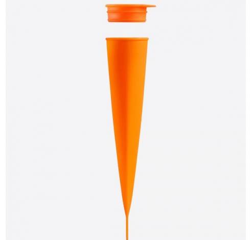Ijsjesvorm calippo uit silicone oranje 4x4.8x20.2cm  Lékué