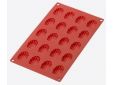 Moule en silicone pour 20 madeleines rouge 4.2x2.9x1.1cm