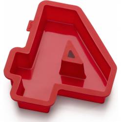 Bakvorm uit silicone rood nummer 4 31.4x27.7x4cm 