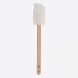 T&G Woodware Silicone spatel met handvat uit beuk wit 28cm