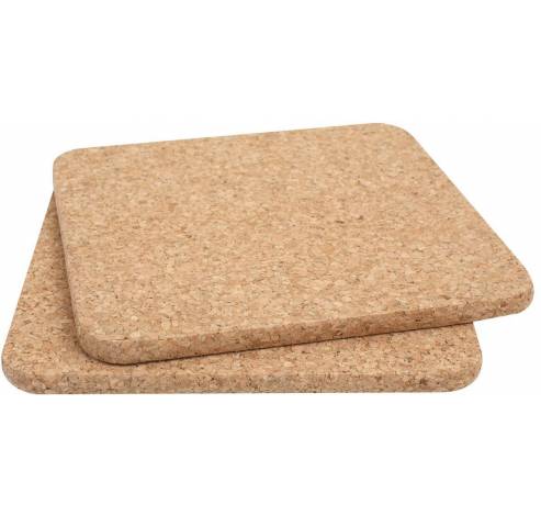 Set de 2 sous-plats carré en liège FSC® 20x20x0.9cm  T&G Woodware