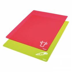 Westmark Set van 2 flexibele snijmatten uit kunststof rood en groen 38x30.5cm 