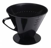Six filtre à café en matière synthétique noir 18.5x16.1x13.7cm 