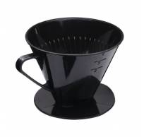 Four koffiefilter uit kunststof zwart 15.7x13.2x11cm 