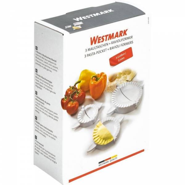 Westmark Set van 3 raviolimakers uit kunststof wit