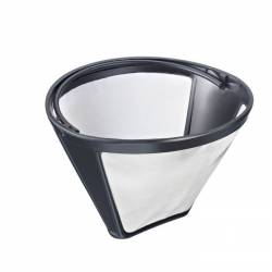 Permanente filter voor koffiezet uit kunststof en rvs zwart 11.2x11.9x8.3cm 