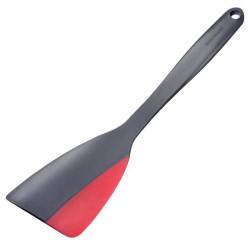 Flexi spatel uit kunststof en silicone zwart en rood 30cm 