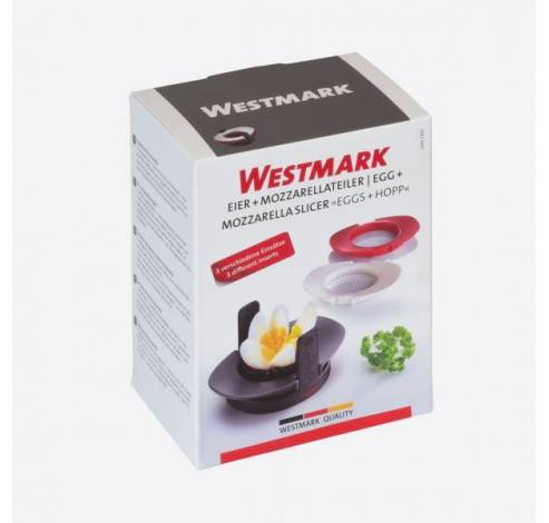 Eggs+Hopp eier-en mozzarellasnijder uit kunststof en rvs 14x10.2x7.5cm  Westmark