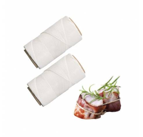 Set de 2 rouleaux de ficelle de cuisine en polyester blanc 60m  Westmark