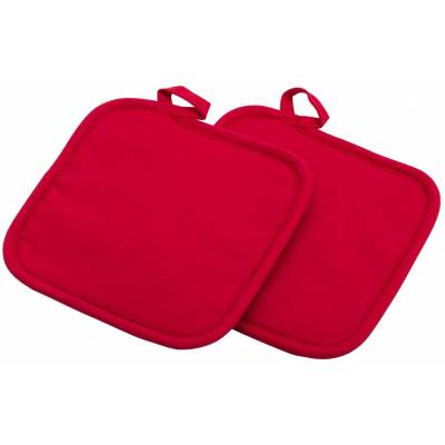 set de 2 maniques en coton et néoprène rouge 19.5x20x2cm  Westmark