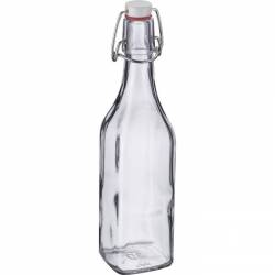 Westmark vierkante fles uit glas met beugelsluiting 500ml
