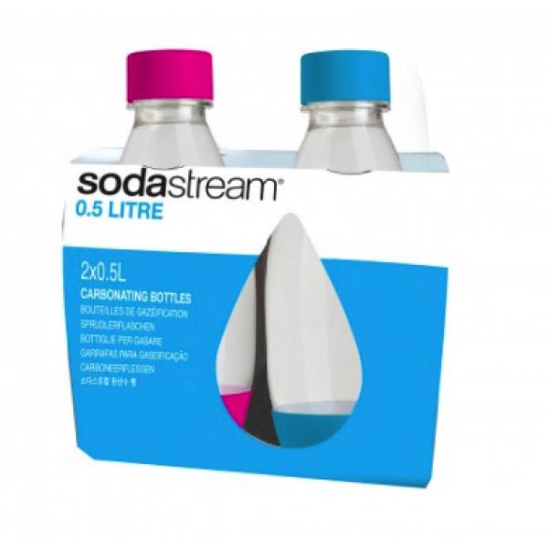 SodaStream Accessoires frisdrankapparaten Fuse duo 1/2 liter flessen pink/blue
