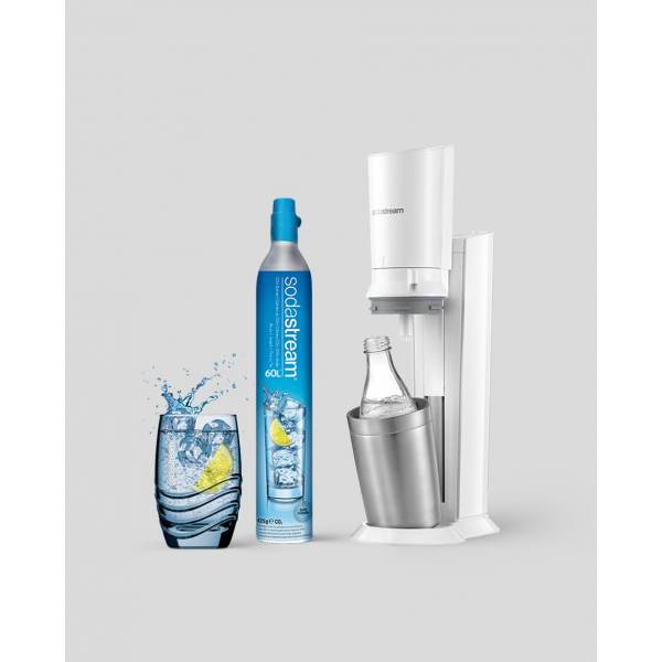 Crystal Wit met 2 glazen karaffen SodaStream Crystal Wit met 2 glazen karaffen SodaStream