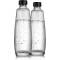 2-pack glazen karaffen 1L vaatwasbestendig voor DUO SodaStream