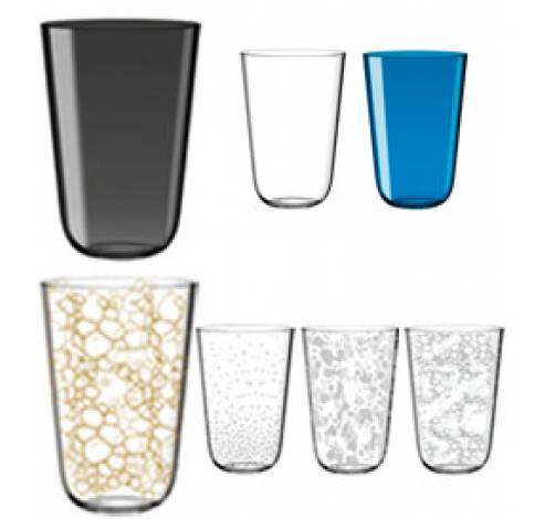 Tonic Glass set van 6 hoge drinkglazen 400ml  Italesse