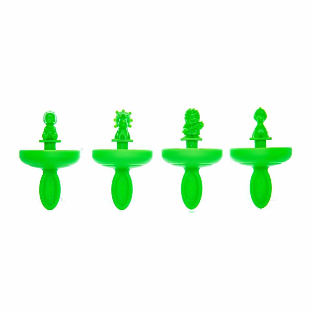 Cuisipro Ijsvormen Mini ijslollyvorm - Dino - set van 4 stuks