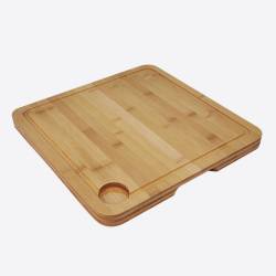 Vaatwasserbestendige snijplank met sapgeul 35x35x2.5cm 