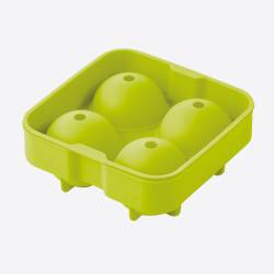Ijsballenvorm uit silicone voor 4 ijsballen groen ø 4.5cm 