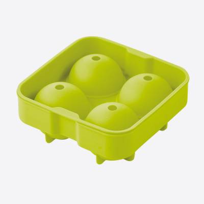 Ijsballenvorm uit silicone voor 4 ijsballen groen ø 6cm  Point-Virgule