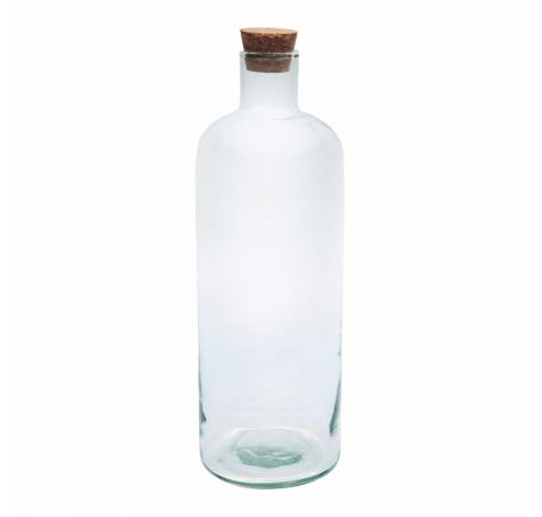 Fles uit gerecycleerd glas met kurkdop riviergroen 900ml  Point-Virgule