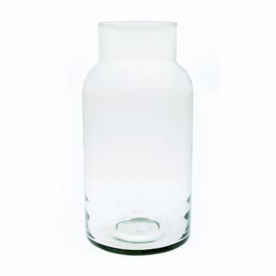 Vase en verre recyclé vert rivière by Mathias De Ferm  Point-Virgule