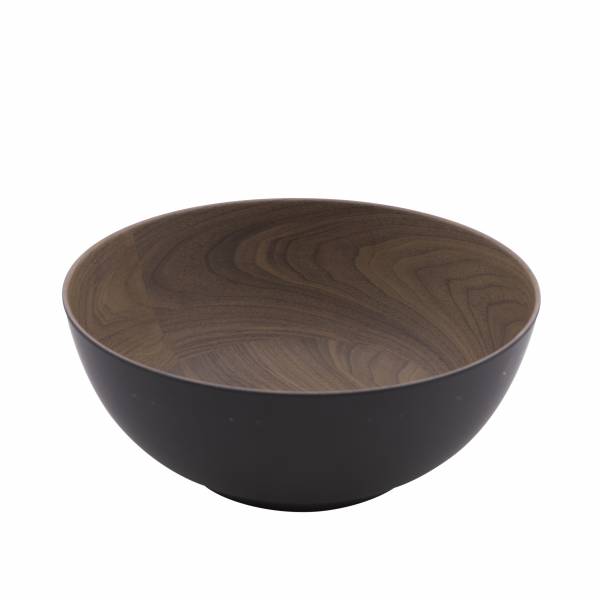kom uit bamboevezel met houtlook bruin en zwart Ø 23.2cm kom uit bamboevezel met houtlook bruin en zwart Ø 23.2cm