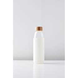 Point-Virgule Glazen fles met silicone sleeve wit 580ml 