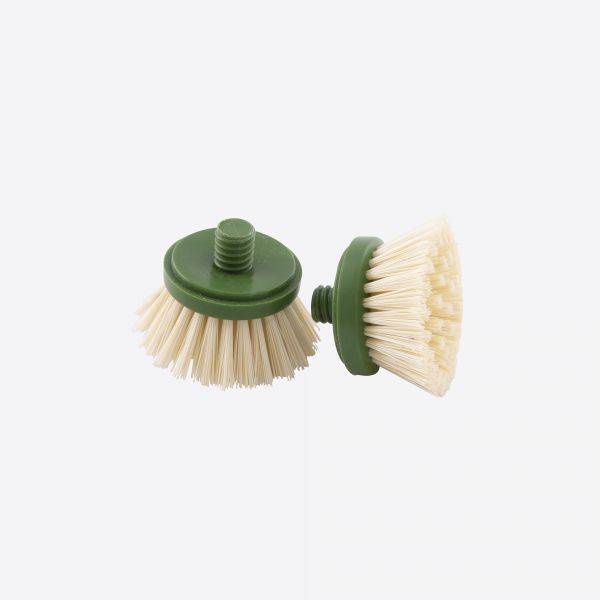 Point-Virgule Set van 2 borstelkoppen voor afwasborstel uit bamboe