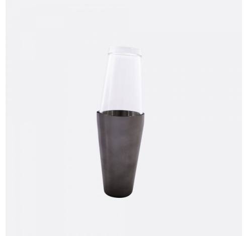 Boston shaker uit rvs en glas metallic zwart 750ml  Point-Virgule
