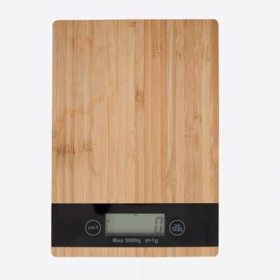 Digitale keukenweegschaal uit bamboe 5kg  Point-Virgule
