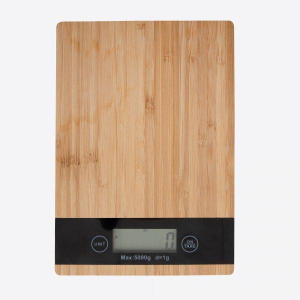 Digitale keukenweegschaal uit bamboe 5kg 