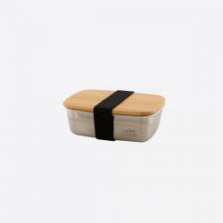 Point-Virgule Lunchbox uit rvs met deksel uit bamboe 300ml