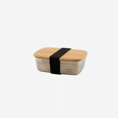 Boîte à lunch en inox avec couvercle en bambou 300ml  Point-Virgule