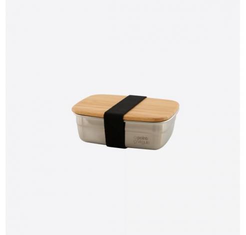 Lunchbox uit rvs met deksel uit bamboe 300ml  Point-Virgule