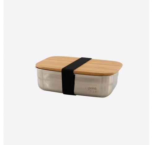 Lunchbox uit rvs met deksel uit bamboe 650ml  Point-Virgule