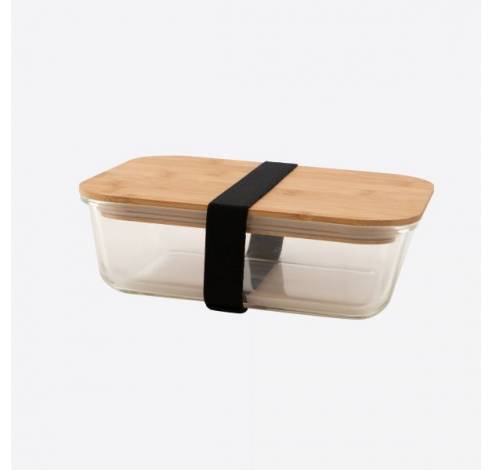 Lunchbox uit glas met deksel uit bamboe 1.1L  Point-Virgule
