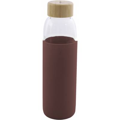 Glazen fles met silicone sleeve framboos 580ml  Point-Virgule