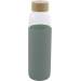 Glazen fles met silicone sleeve saliegroen 580ml 