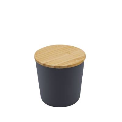 Petite boîte en PLA avec couvercle en bambou gris foncé  Point-Virgule