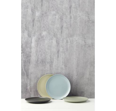 Assiette en porcelaine gris-bleu Ø 21cm  Point-Virgule