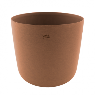 Pot de fleurs en plastique recyclé, poudre de bois et de pierre terracotta Ø 30cm H 26.5cm  Point-Virgule