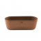 Bloempot uit gerecycled plastic, hout- en steenpoeder terracotta 40x15.5x13.6cm 