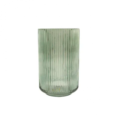vaas uit glas groen Ø 12cm H 19.3cm  Point-Virgule